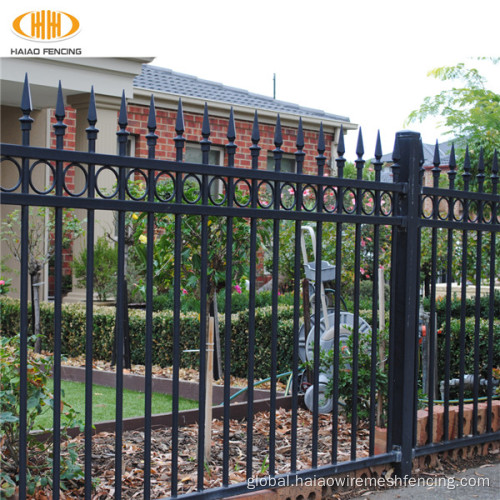 Iron Fence spear top metal tubular wrought iron fence panel Manufactory